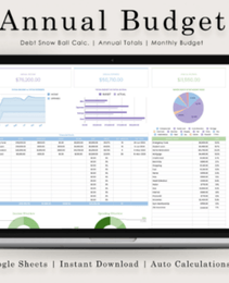 Annual Budget Tracker - Google Sheets