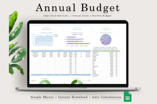Annual Budget Tracker - Google Sheets