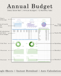 Annual Budget Tracker - Google Sheets