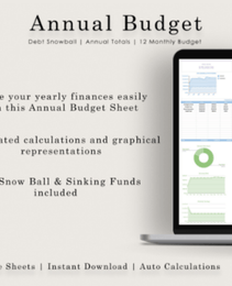 Annual Budget Tracker - Google Sheets