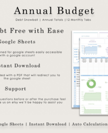 Annual Budget Tracker - Google Sheets