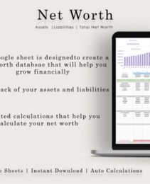 Net Worth Calculator Google Sheets Tracker