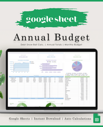 Annual Budget Tracker - Google Sheets