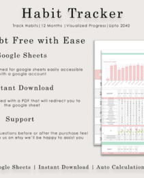 Habit & Routine Tracker - Google Sheets
