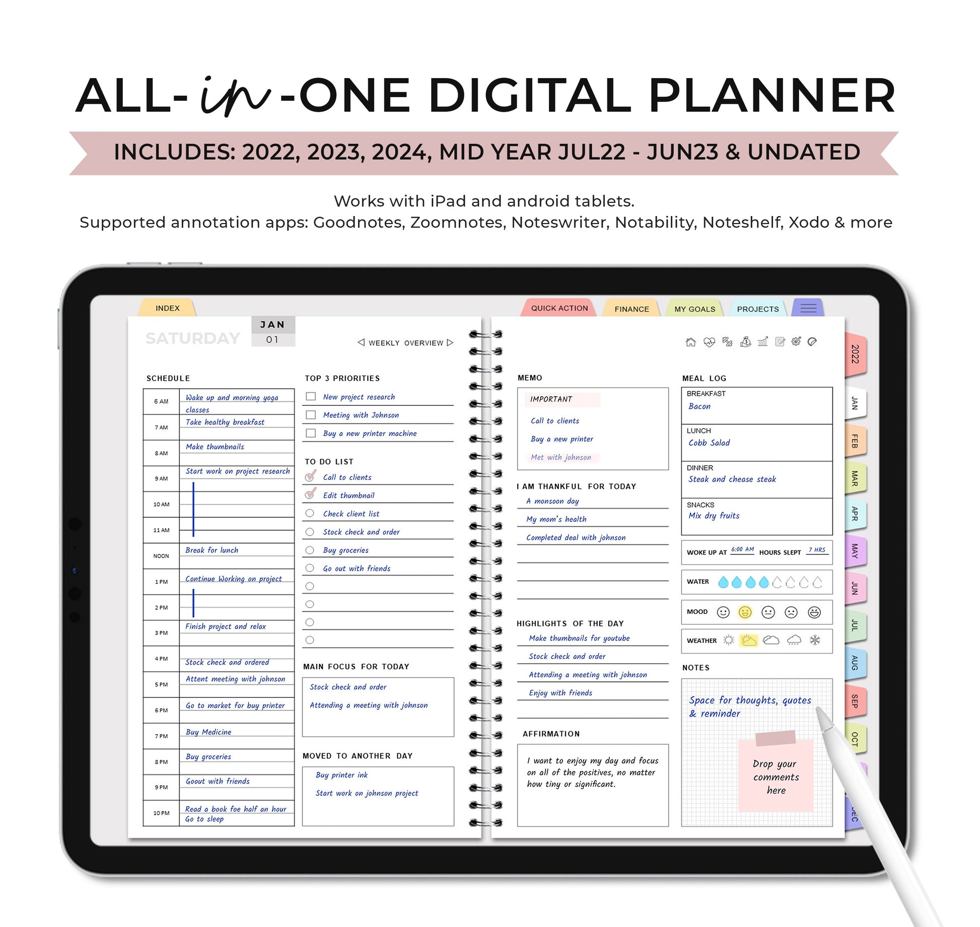 ALL-IN-ONE DIGITAL PLANNER BUNDLE