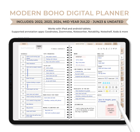 MODERN BOHO DIGITAL PLANNER