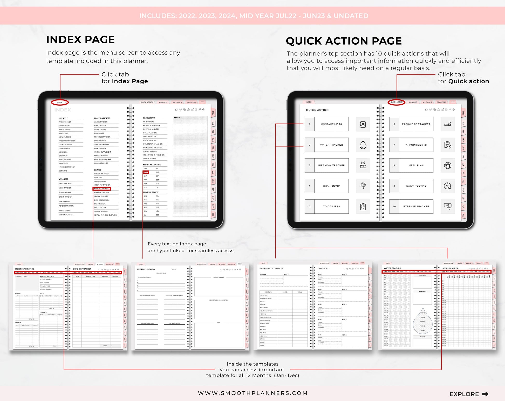 CLASSIC PINK DIGITAL PLANNER