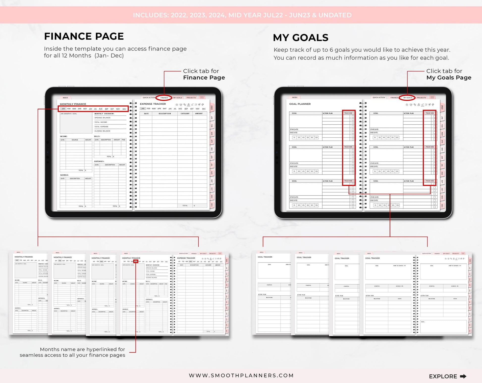 CLASSIC PINK DIGITAL PLANNER